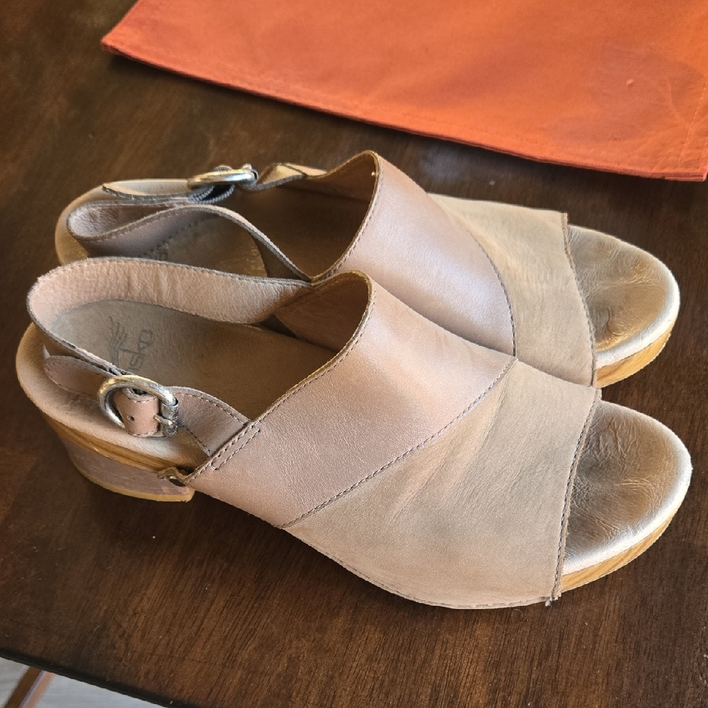 Dansko Tan Leather Mules
